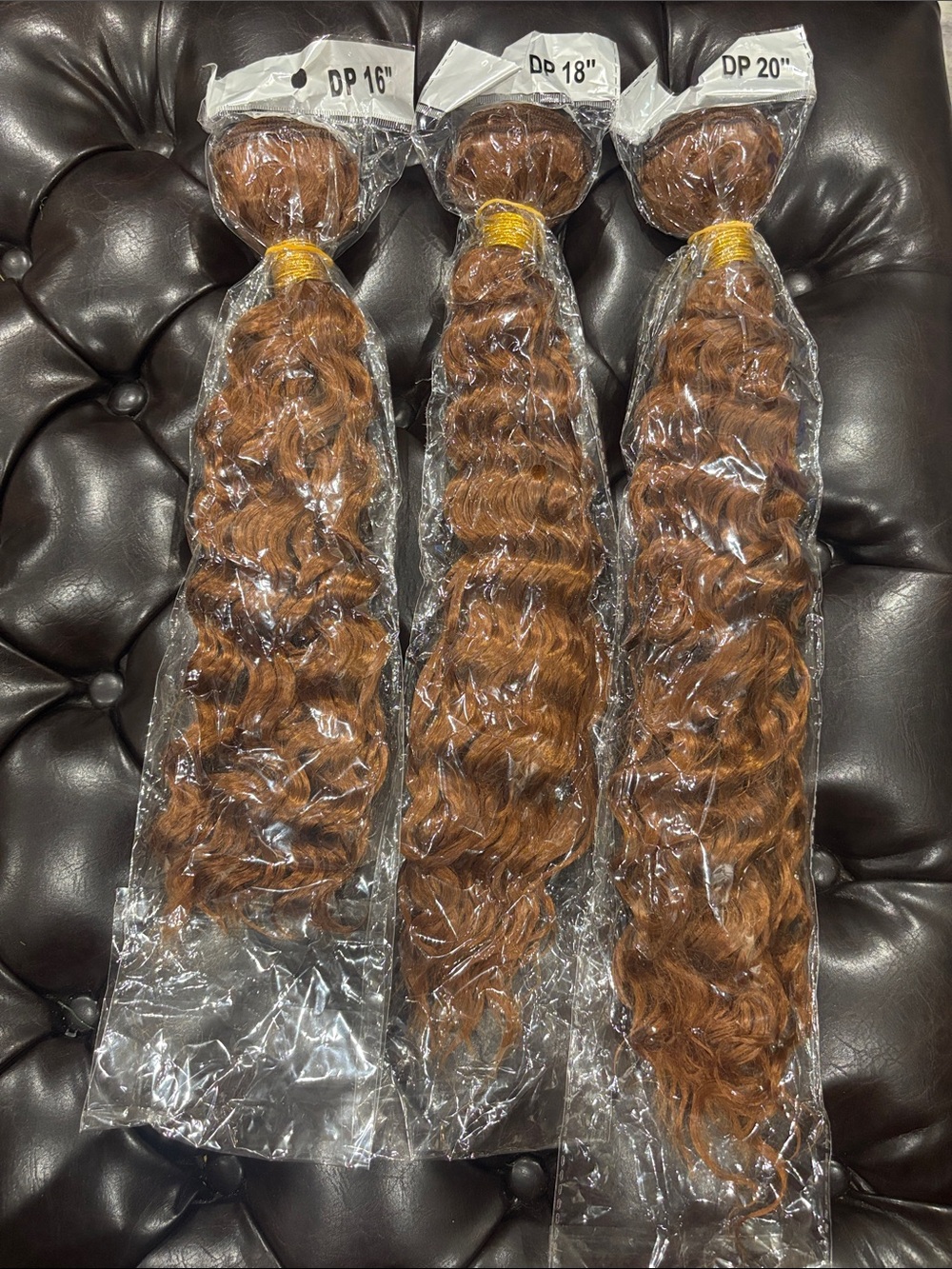 Natural Wave Women’s Hair Extensions - Brown (3-Pack, 16"/18"/20")
